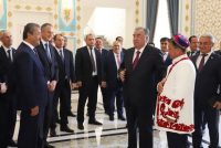 Пешвои миллат Эмомалӣ Раҳмон дар ноҳияи Данғара бинои нави Қасри фарҳанги деҳаи Пушингро ифтитоҳ намуданд