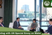 Намояндаи Тоҷикистон бо Фиристодаи махсуси Дабири кулли СММ оид ба об мулоқот намуд