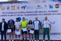 Мусобиқаи байналмилалӣ оид ба теннис байни наврасону ҷавонон баргузор гардид
