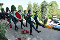 Маросими ҷаноза ва дар оромгоҳи Лучоби шаҳри Душанбе гузоштани қисмате аз хоки гӯри шахсиятҳои таърихиву ҷонфидои миллат