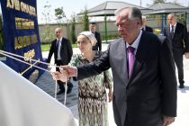 Пешвои миллат Эмомалӣ Раҳмон дар ноҳияи Данғара муассисаи таҳсилоти томактабии «Орзу»-ро мавриди истифода қарор доданд