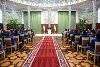 Президенти Ҷумҳурии Тоҷикистон Эмомалӣ Раҳмон ба кормандони сохторҳои қудратӣ ва низомӣ мукофотҳои давлатӣ ва унвону рутбаҳои махсус супориданд