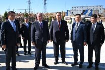 Президенти Ҷумҳурии Тоҷикистон Эмомалӣ Раҳмон дар шаҳри Гулистон ба фаъолияти истеҳсолии корхонаи азими саноати маъдантозакунии Адрасмон оғоз бахшиданд