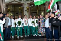 Варзишгарони паралимпии Тоҷикистон пас аз иштирок дар Бозиҳои V параосиёӣ ба Ватан баргаштанд