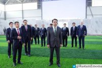 Рустами Эмомалӣ дар ноҳияи Дарвоз варзишгоҳи болопӯшидаи «Нури Модар Арена», майдони хурди футбол ва ҳавзи шиновариро мавриди истифода қарор доданд
