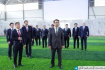 Рустами Эмомалӣ дар ноҳияи Дарвоз варзишгоҳи болопӯшидаи «Нури Модар Арена», майдони хурди футбол ва ҳавзи шиновариро мавриди истифода қарор доданд