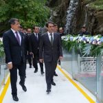 Рустами Эмомалӣ дар ноҳияи Дарвоз аз маҷмааи сайëҳию истироҳатии «Чорчаман» дидан намуданд