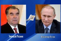 Президенти Ҷумҳурии Тоҷикистон Эмомалӣ Раҳмон бо Президенти Федератсияи Русия Владимир Путин суҳбати телефонӣ анҷом доданд