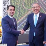 Рустами Эмомалӣ дар кӯчаи Абдулаҳад Қаҳҳорови ноҳияи Фирдавсии пойтахт бо гузоштани санги асос ба с…